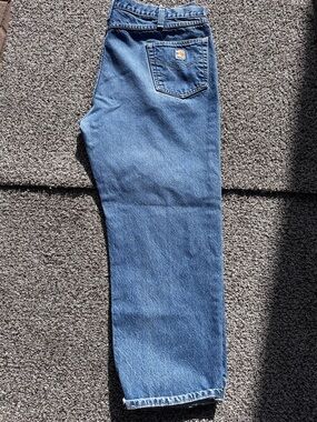 Carhartt Men's Dark Blue Denim Work Jeans FR Flame Resistant, Size 40x30